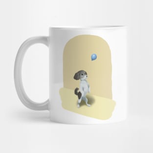 小花狗与蓝色气球Little flower dog and blue balloon Mug